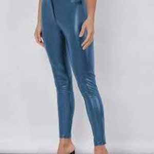 High Waist PU Leather Skinny Pants